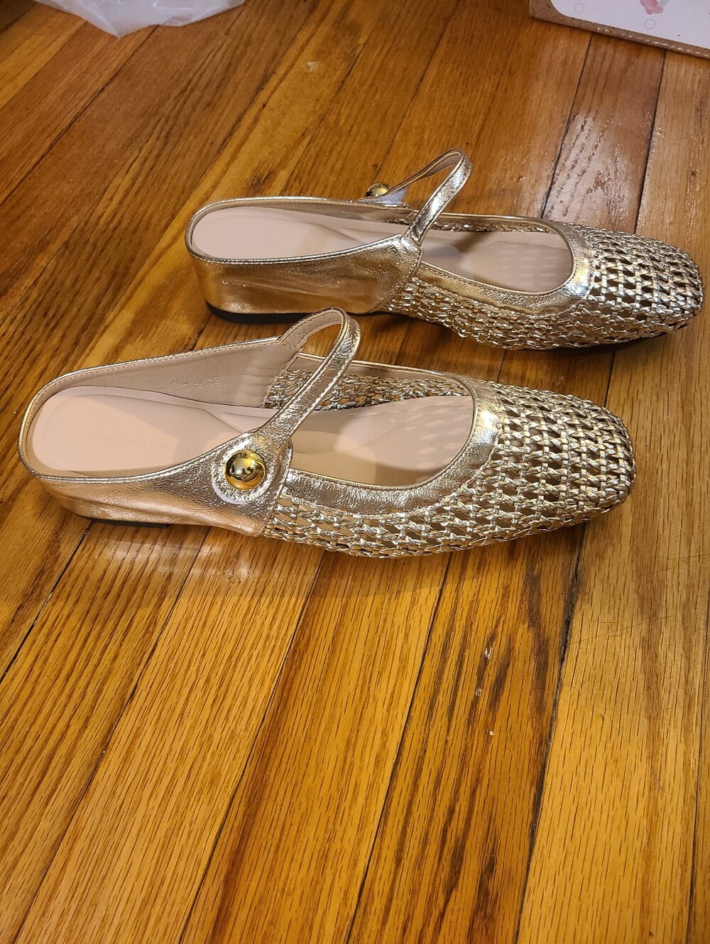 Woven Faux Leather Shoes For Women